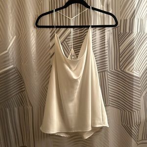 Creamy white scoop neck tank top